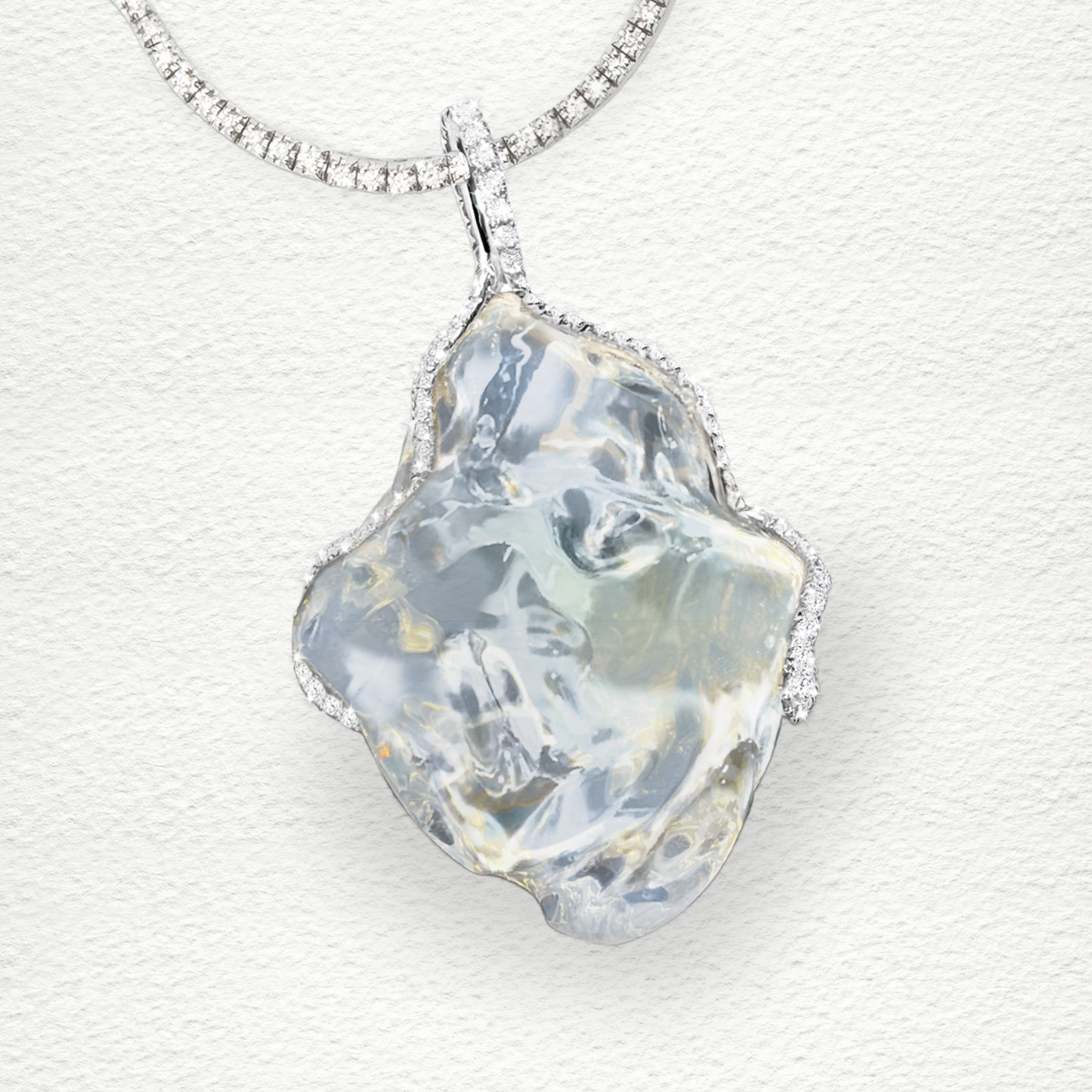 Pendentif "Bubble" & Collier "Ruisseau"